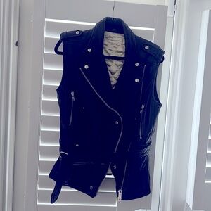 Isabel Marant Etoile 100% lamb skin  leather biker vest size 38